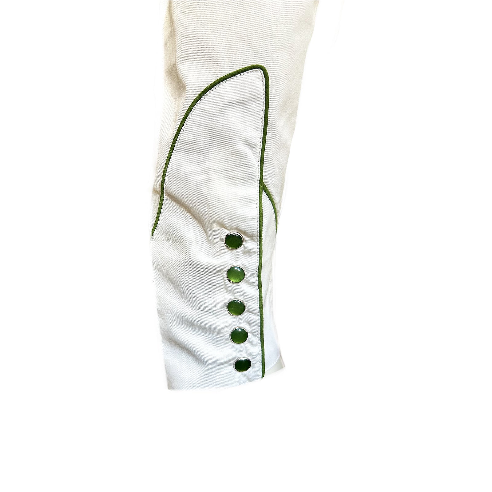 Men’s Longhorn & Floral Embroidered Western Shirt in Ivory