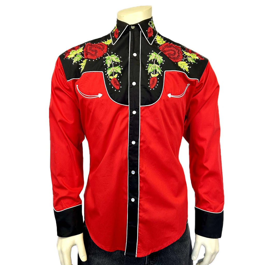 fitted lace wedding dress Rockmount Men's Vintage 2-Tone Rose Western Shirt