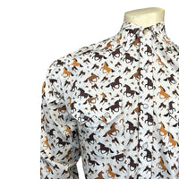 Men's Horse Print Western Shirt