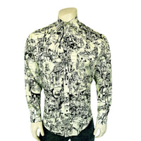 Men's Deadwood Saloon Print Western Shirt