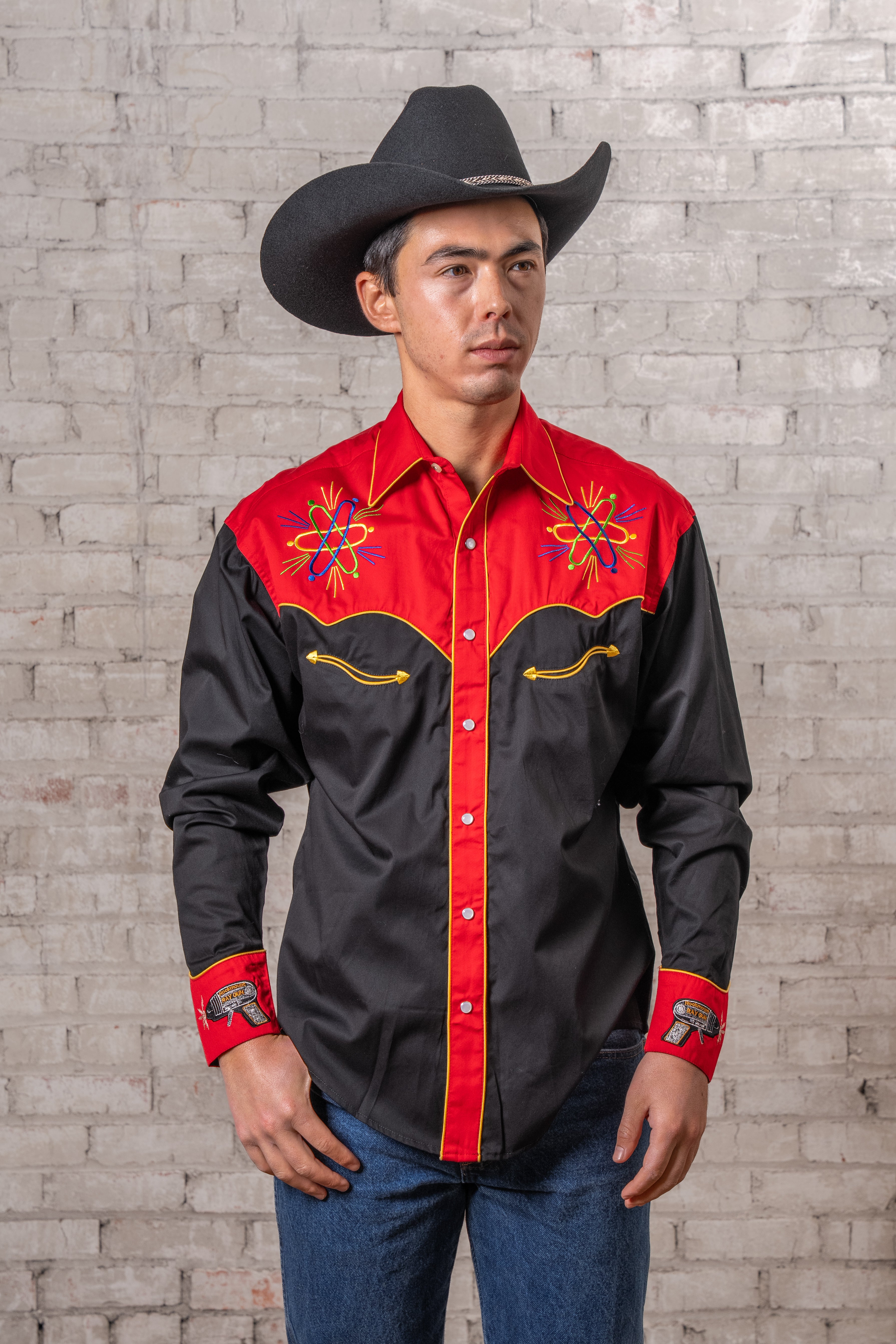 Rockmount Men's Atomic Cowboy Embroidered Western Shirt