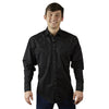 Men's Vintage Tooling Embroidered Black-on-Black Western Shirt