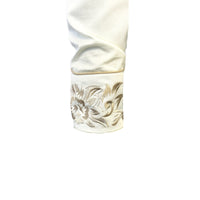 Men's Vintage Ivory-on-Ivory Tooling Embroidered Western Shirt