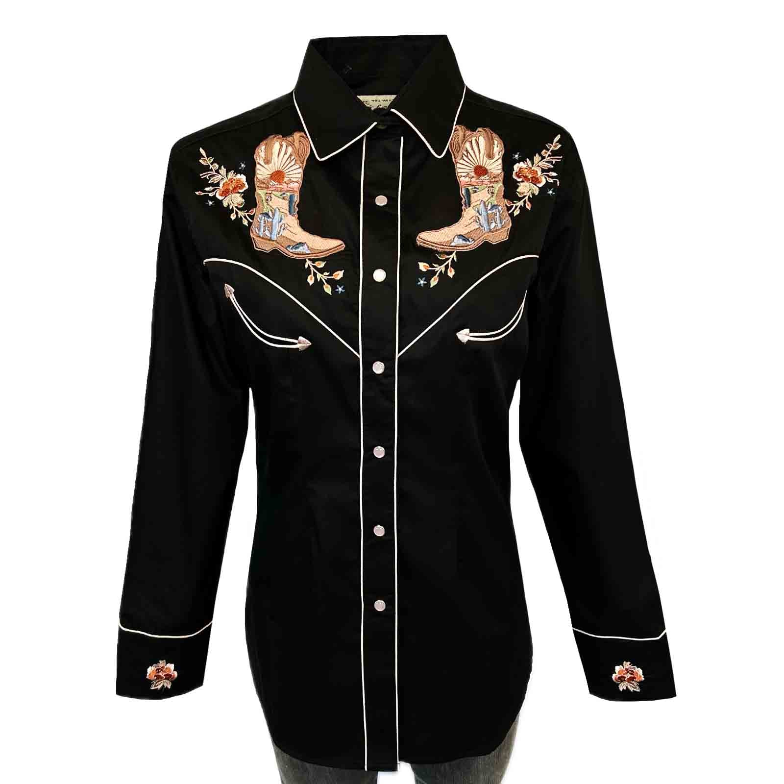 Women’s Sunrise Boot & Floral Embroidered Western Shirt