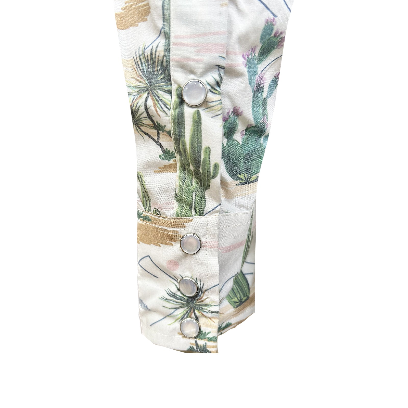 Men's Vintage Desert Cactus Print Western Shirt