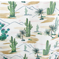Men's Vintage Desert Cactus Print Western Shirt