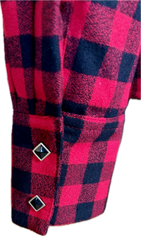 Women's Plush Red & Black Buffalo Check Flannel Western Shirt