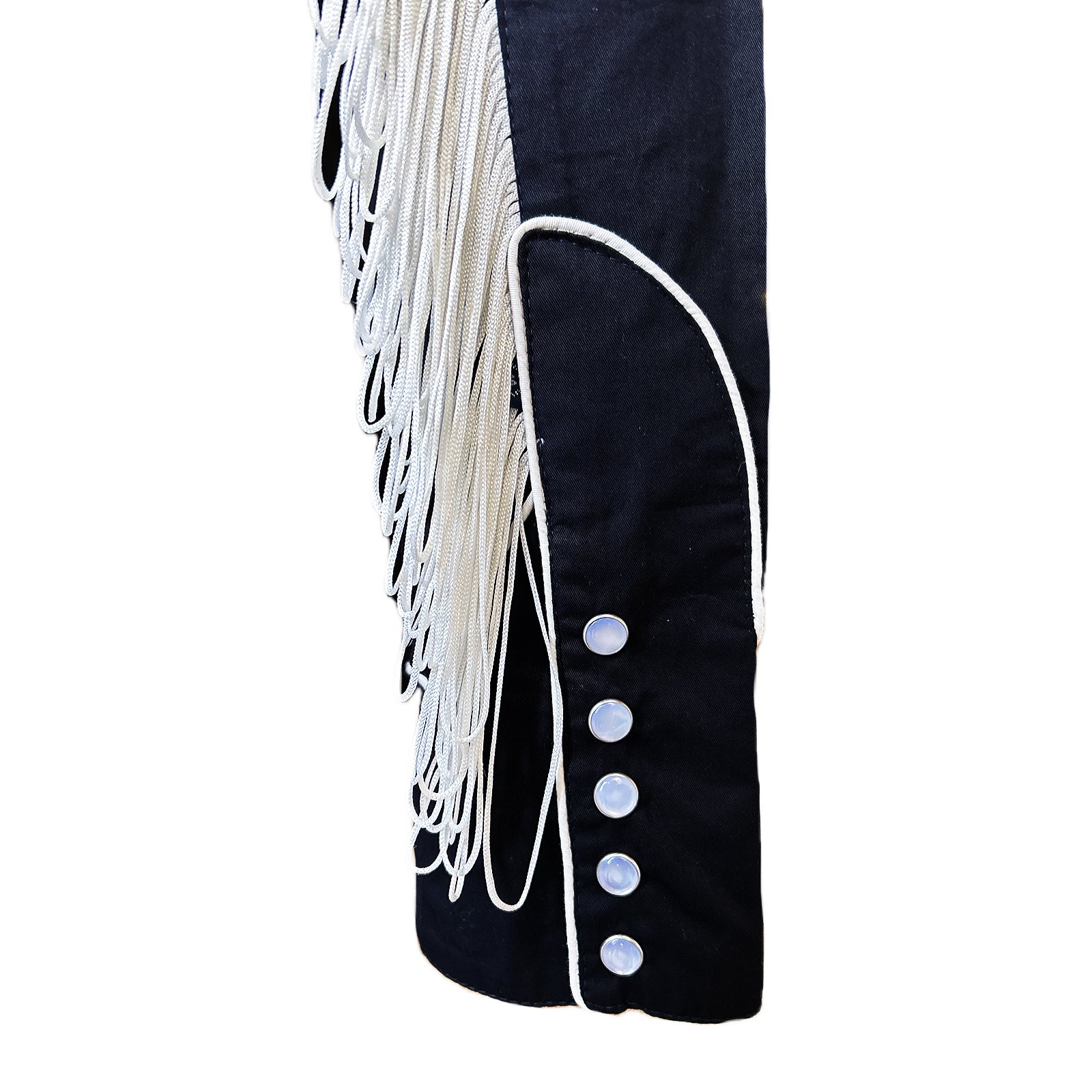 Women's Vintage Black Fringe Embroidered Western Shirt