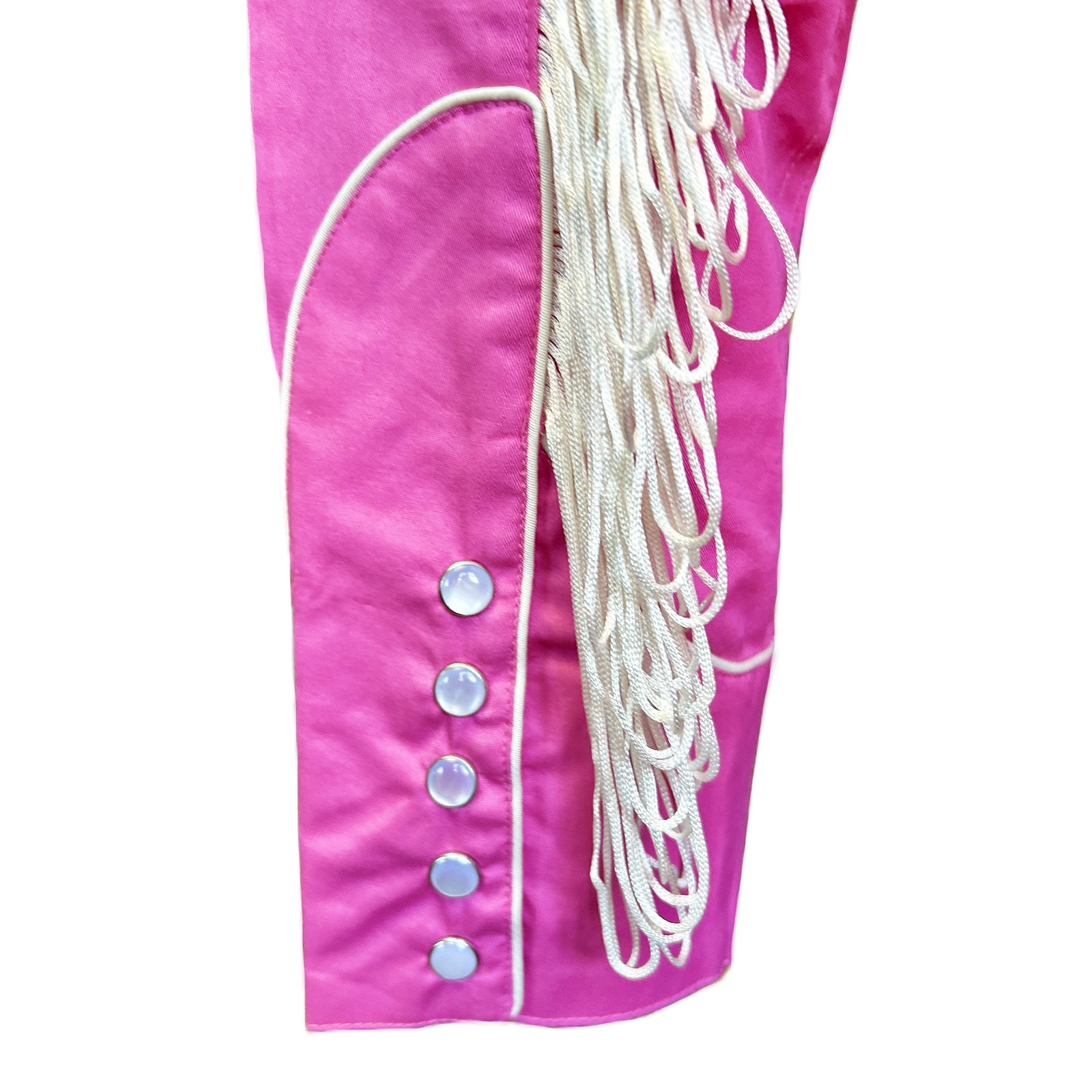 Women's Vintage Pink Fringe Embroidered Western Shirt