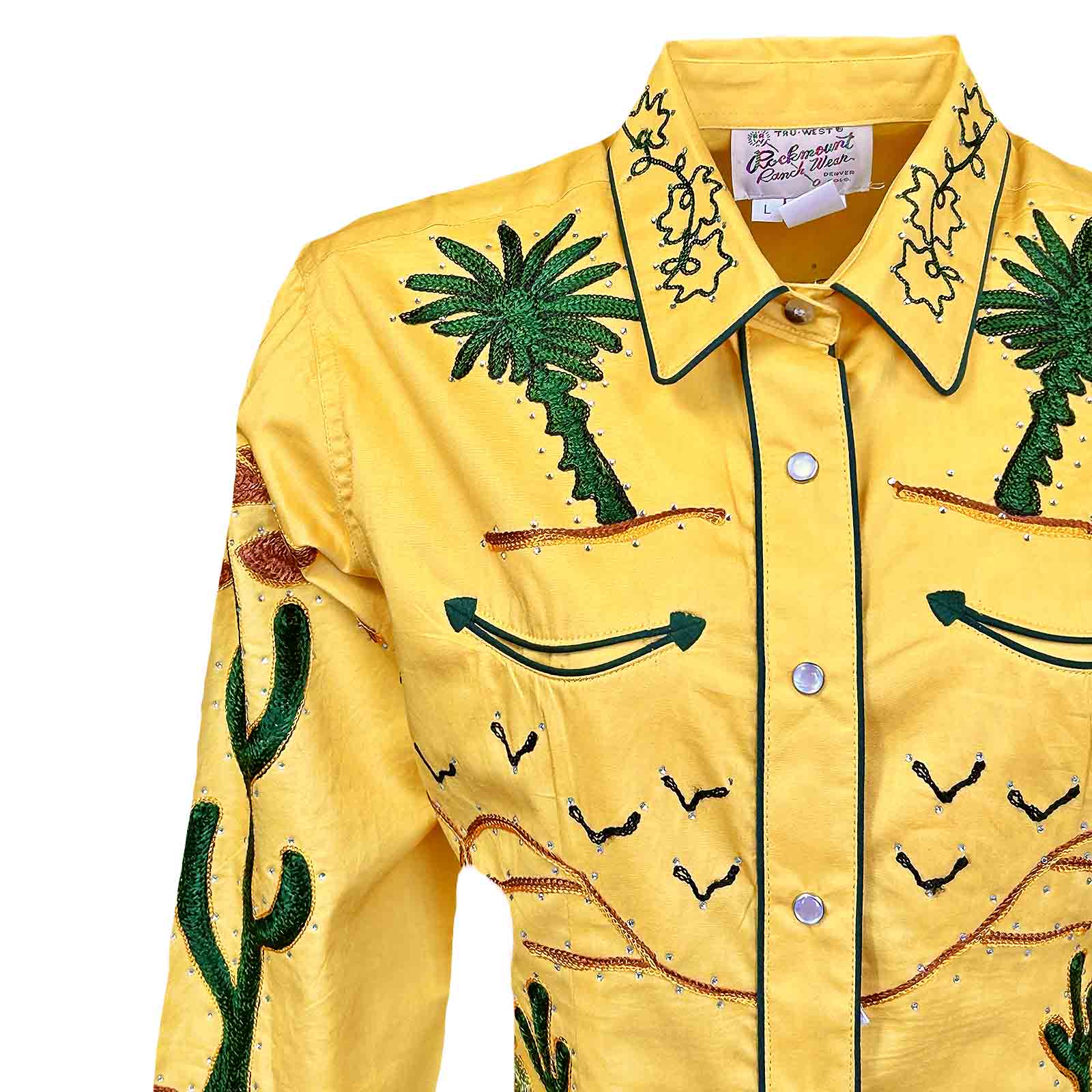 Women's Porter Wagoner Gold Embroidered Western Shirt
