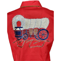 Women's Red Porter Wagoner Embroidered Western Shirt