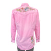 Women's Pink Floral Embroidered Western Shirt
