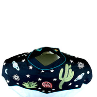 Women's Vintage Black Cactus & Stars Chain Stitch Embroidered Western Shirt