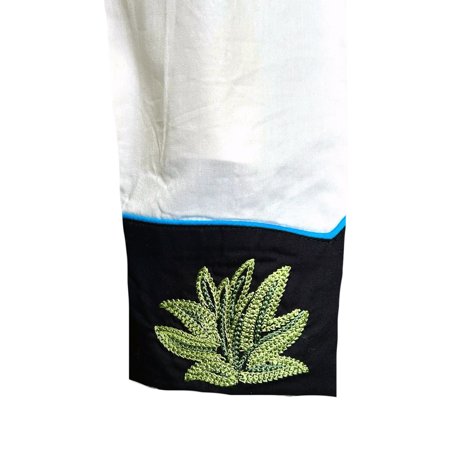 Women's Vintage Black Cactus & Stars Chain Stitch Embroidered Western Shirt