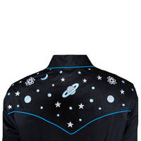 Women's Out of This World Embroidered Black Western Shirt