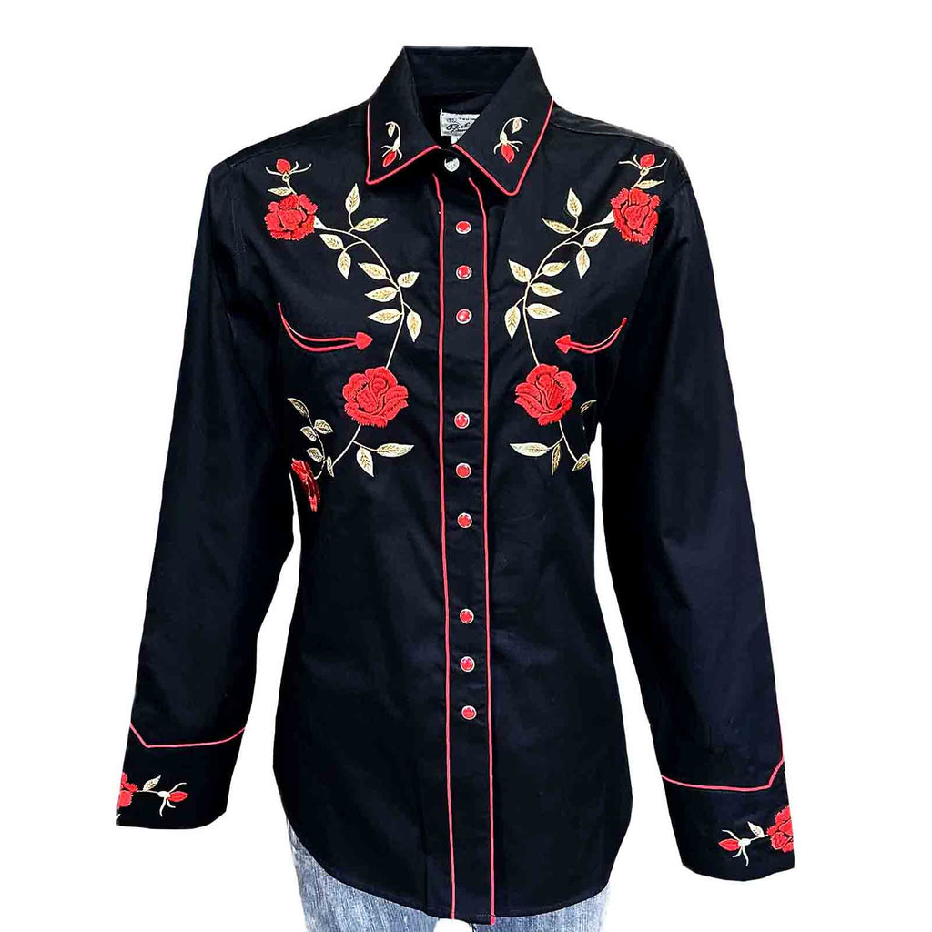 Wine Heirloom Rose Western Pullover