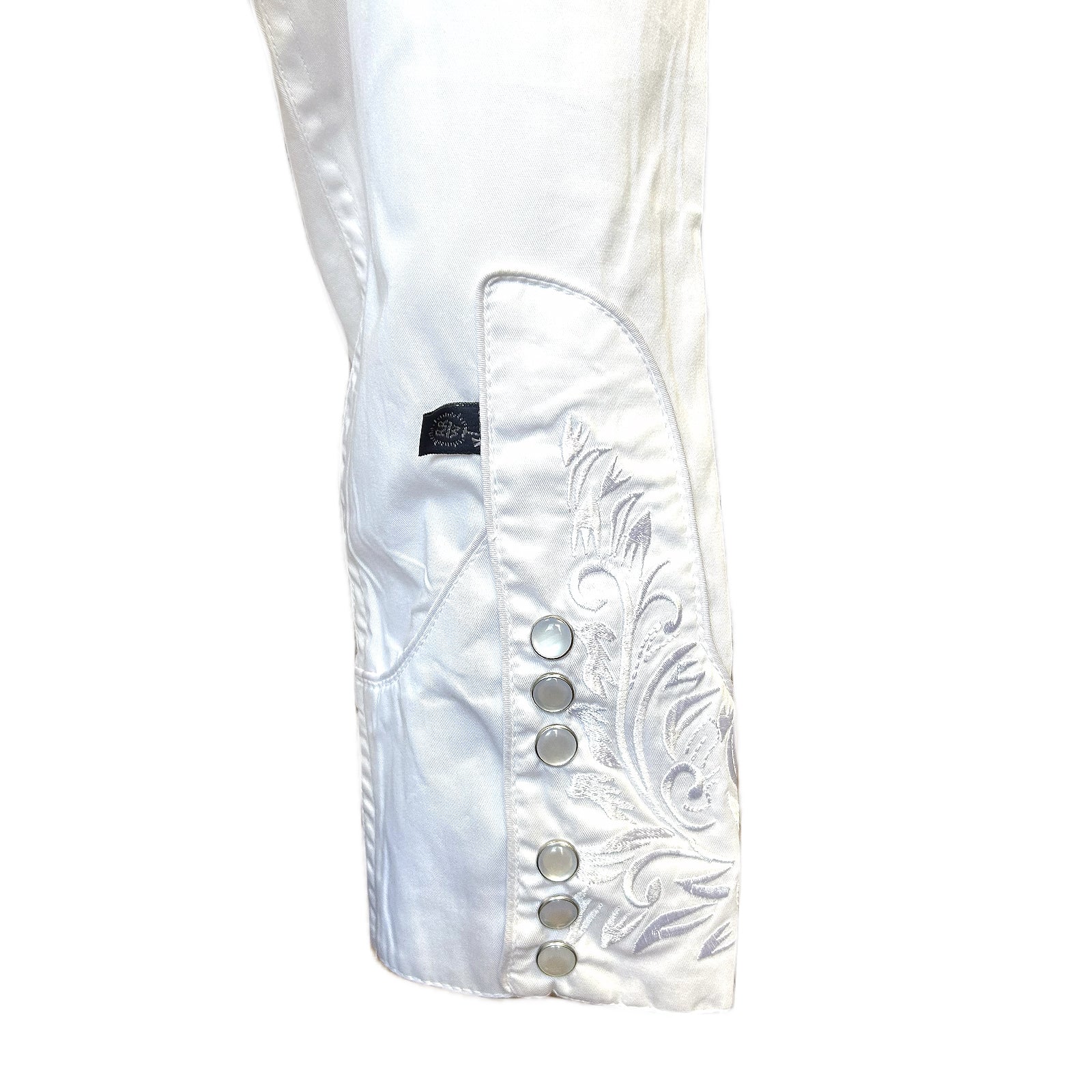 Women's Vintage White-on-White Tooling Embroidered Western Shirt