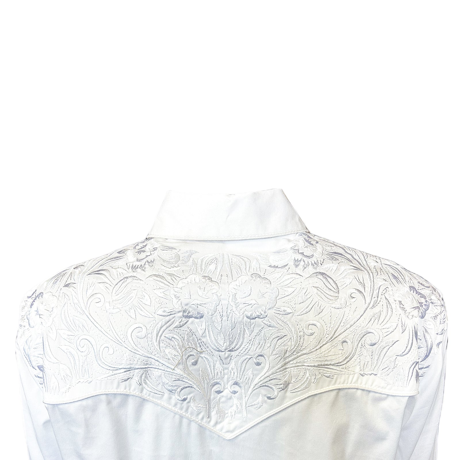 Women's Vintage White-on-White Tooling Embroidered Western Shirt