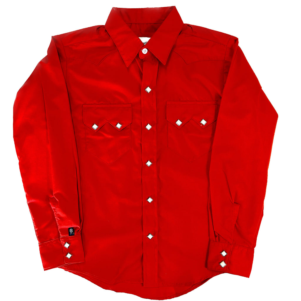Rockmount Kid's Solid Red Western Shirt