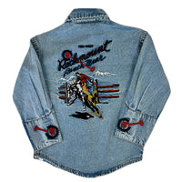 Kid's Rockmount Denim Bronc Vintage Embroidered Western Shirt