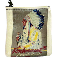 Vintage Indian Chief Leather Western Coin Purse