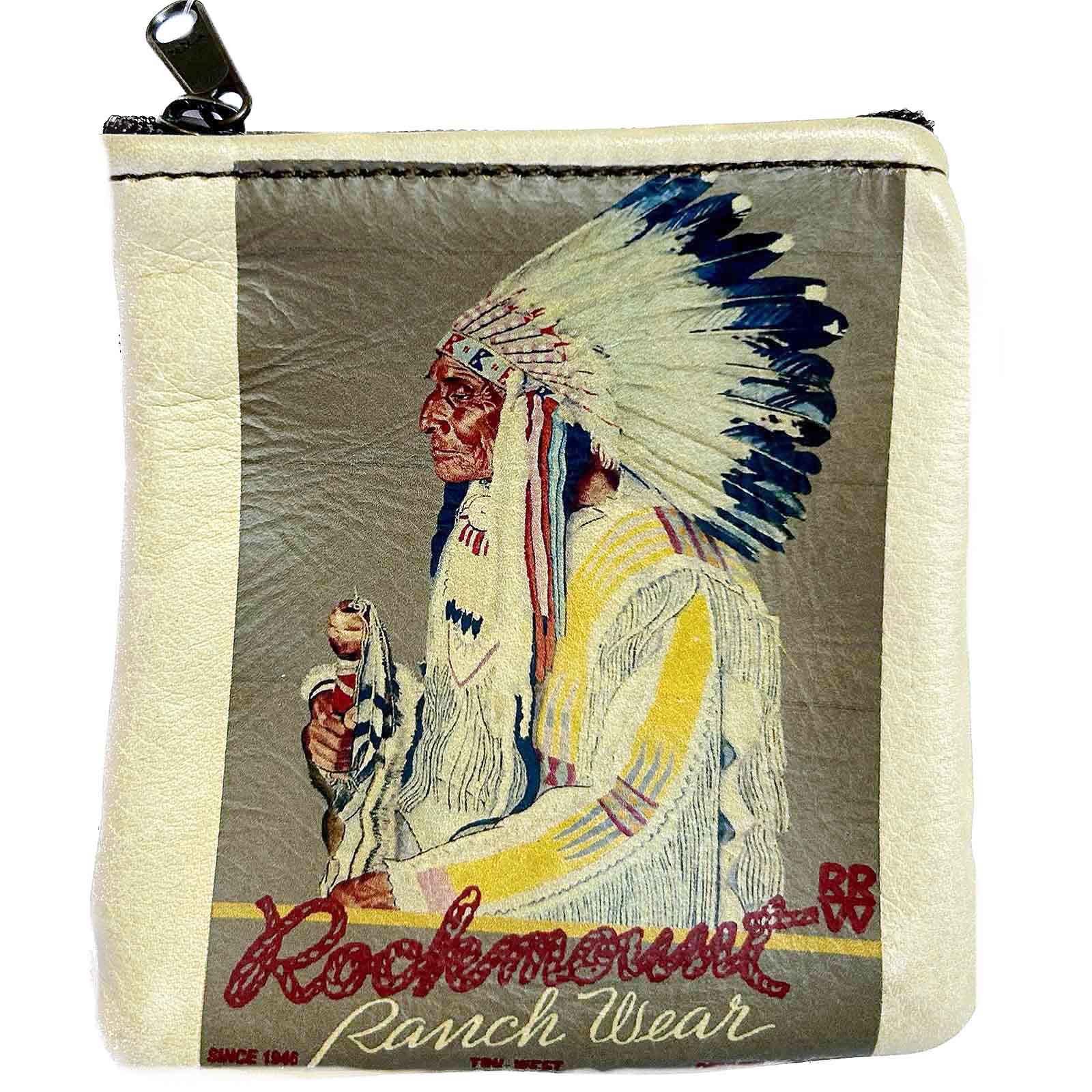 Vintage Indian Chief Leather Western Coin Purse
