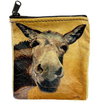 Donkey Rescue Me Leather Western Coin Purse