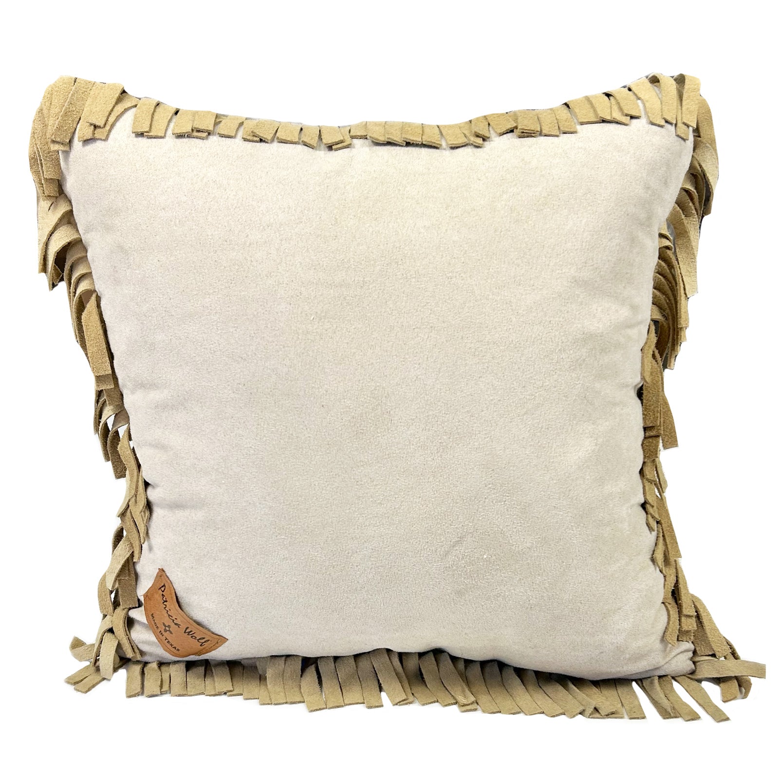 Rockmount Vintage Bronc Leather Fringe Western Pillow