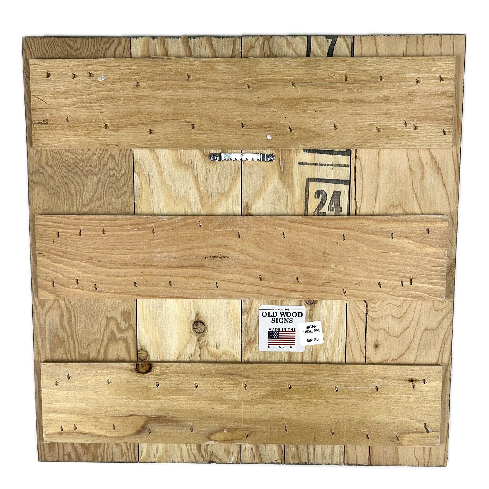 Cowboy Ride 'Em Bronc Distressed Wood Western Sign