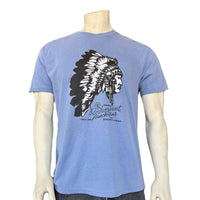 Men's Blue 100% Cotton Chief Western T-Shirt