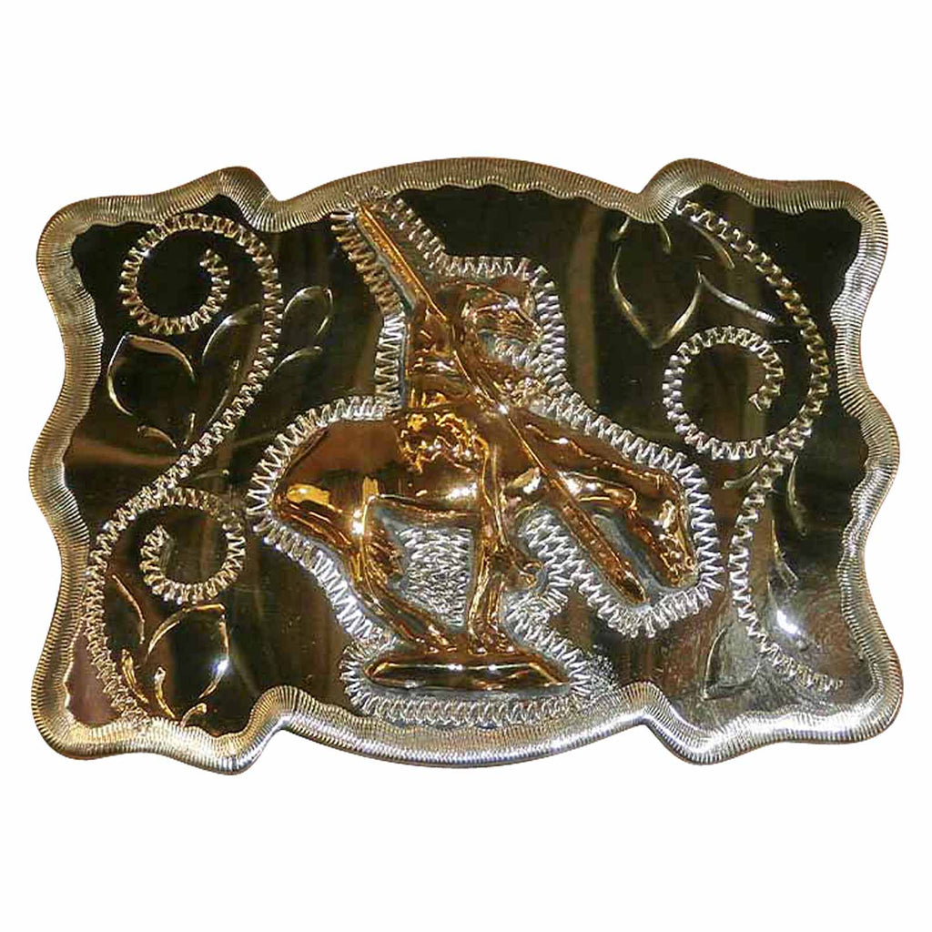 Scalloped Rodeo Bull Riding Buckle