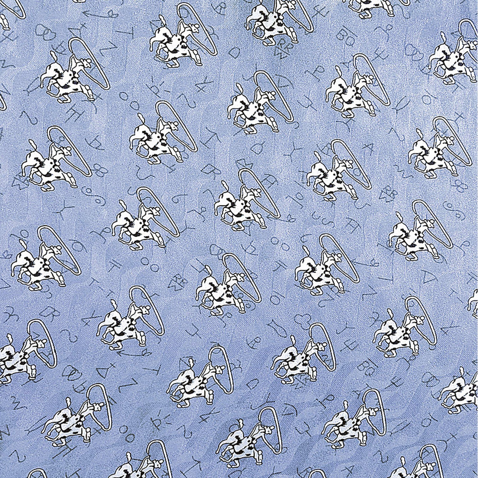 Vintage Roper & Brands Western Silk Scarf in Blue - Rockmount