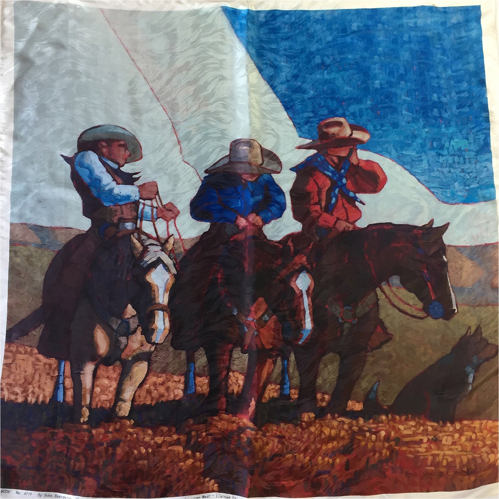 Limited-Edition Cowboy Solstice Moon Silk Scarf by Duke Beardsley - Rockmount