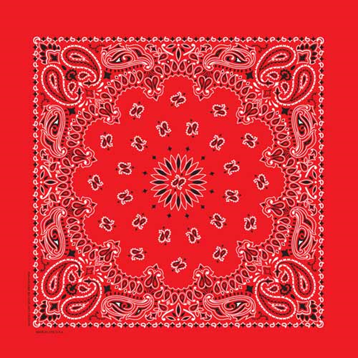 Paisley Western Cotton Bandana in Red - Rockmount
