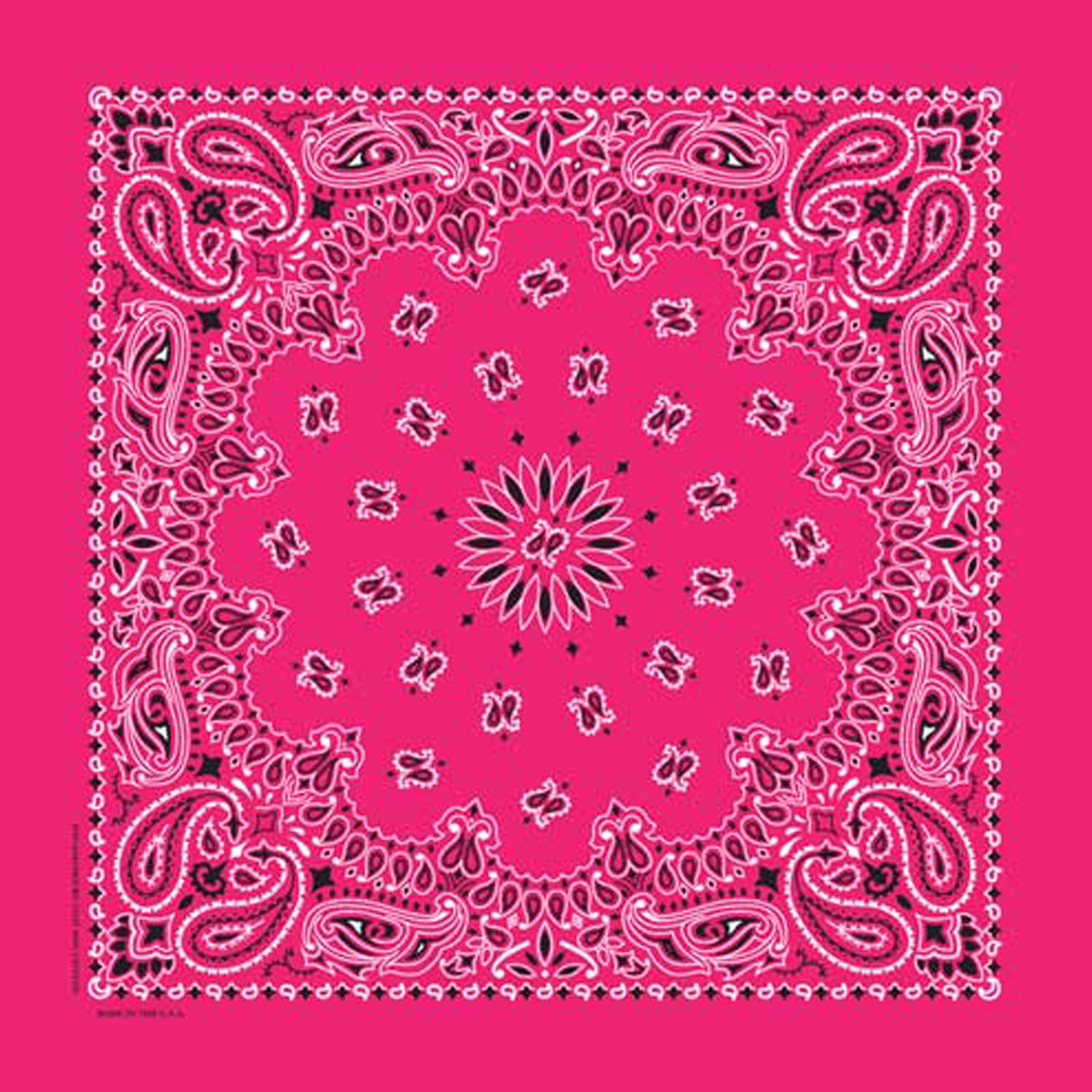 Paisley Western Cotton Bandana in Fuchsia - Rockmount