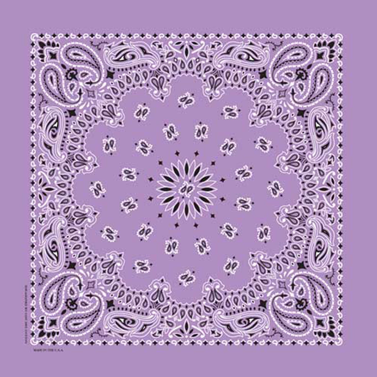 Paisley Western Cotton Bandana in Lavender - Rockmount