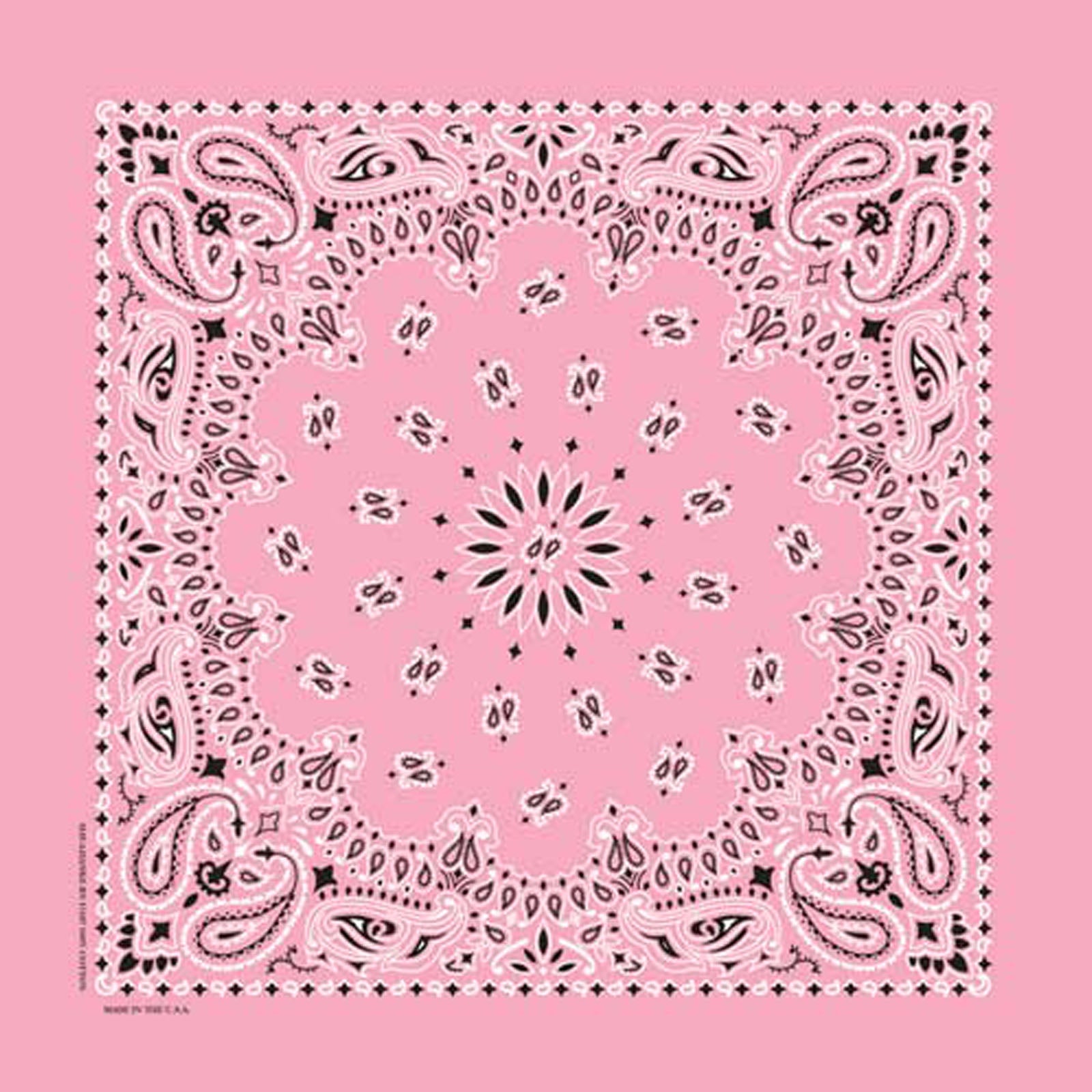 Paisley Western Cotton Bandana in Light Pink - Rockmount