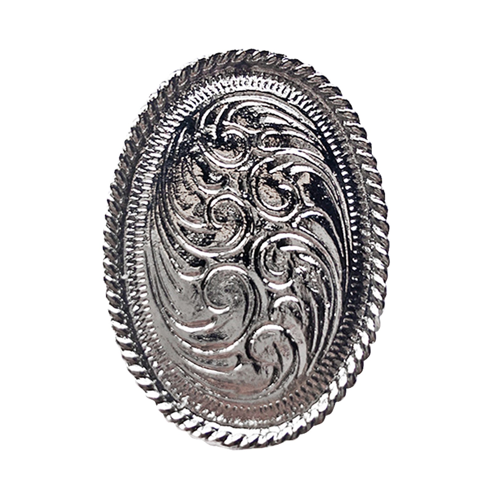 Silver Concho Western Bolo Tie - Rockmount