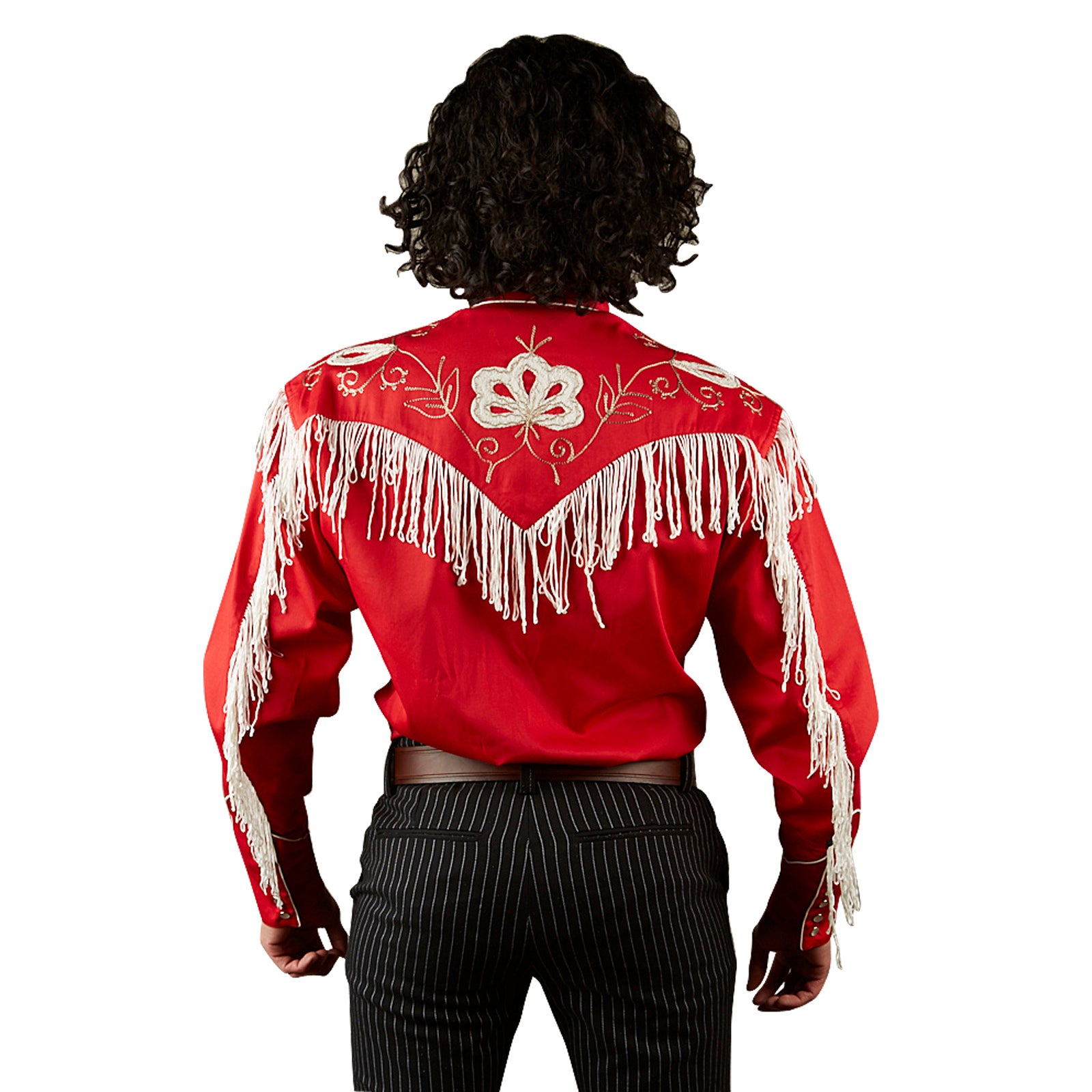 Men's Vintage Fringe Red Embroidered Western Shirt - Rockmount