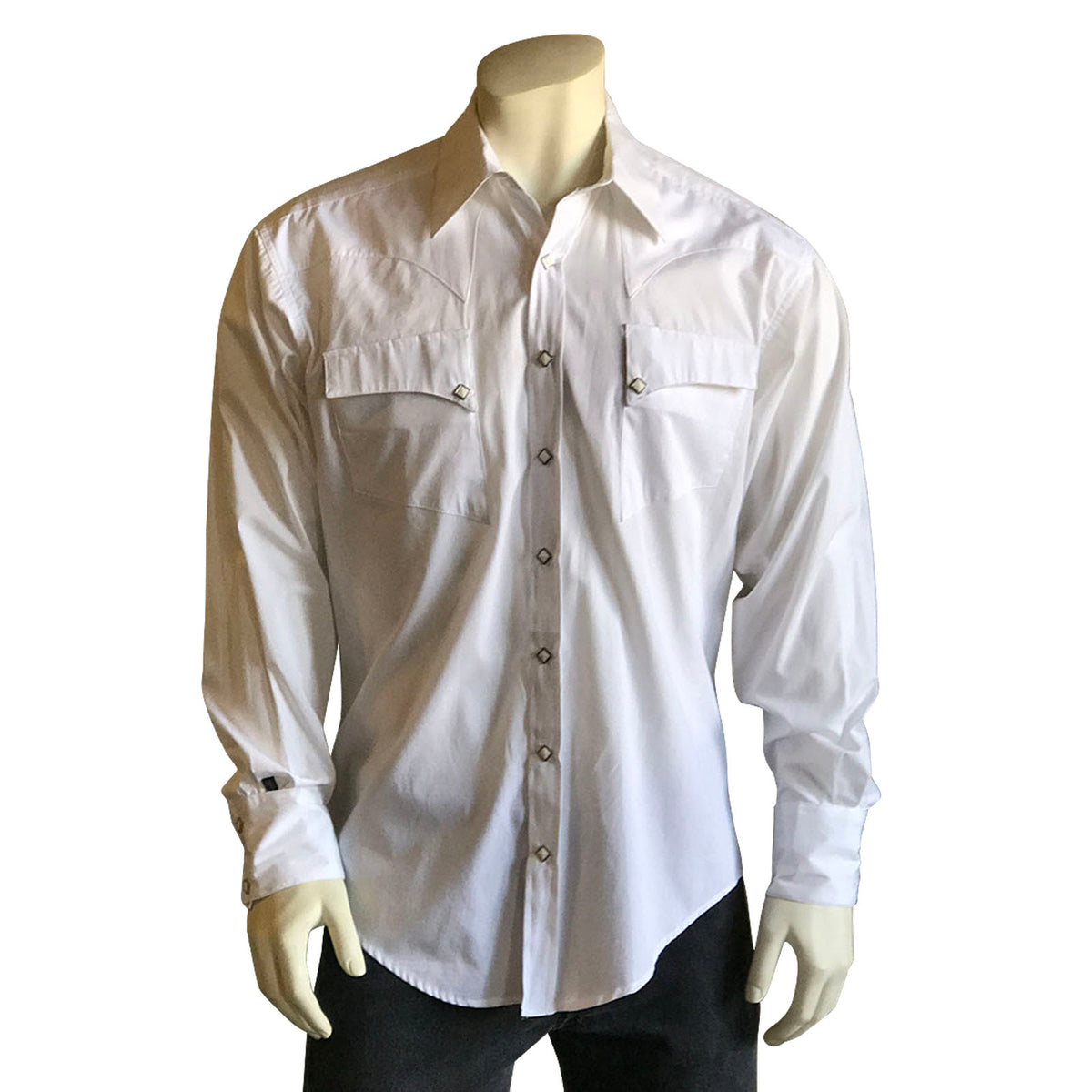 Men's White Quarter Horse Pima Cotton Western Shirt - Rockmount