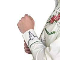 Men’s Longhorn & Floral Embroidery Western Shirt in Ivory - Rockmount