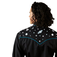 Men's Out of This World Embroidered Black Western Shirt - Rockmount