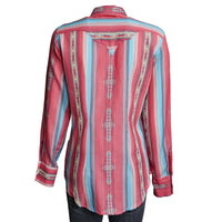 Women's Serape Pattern Western Shirt in Coral - Rockmount