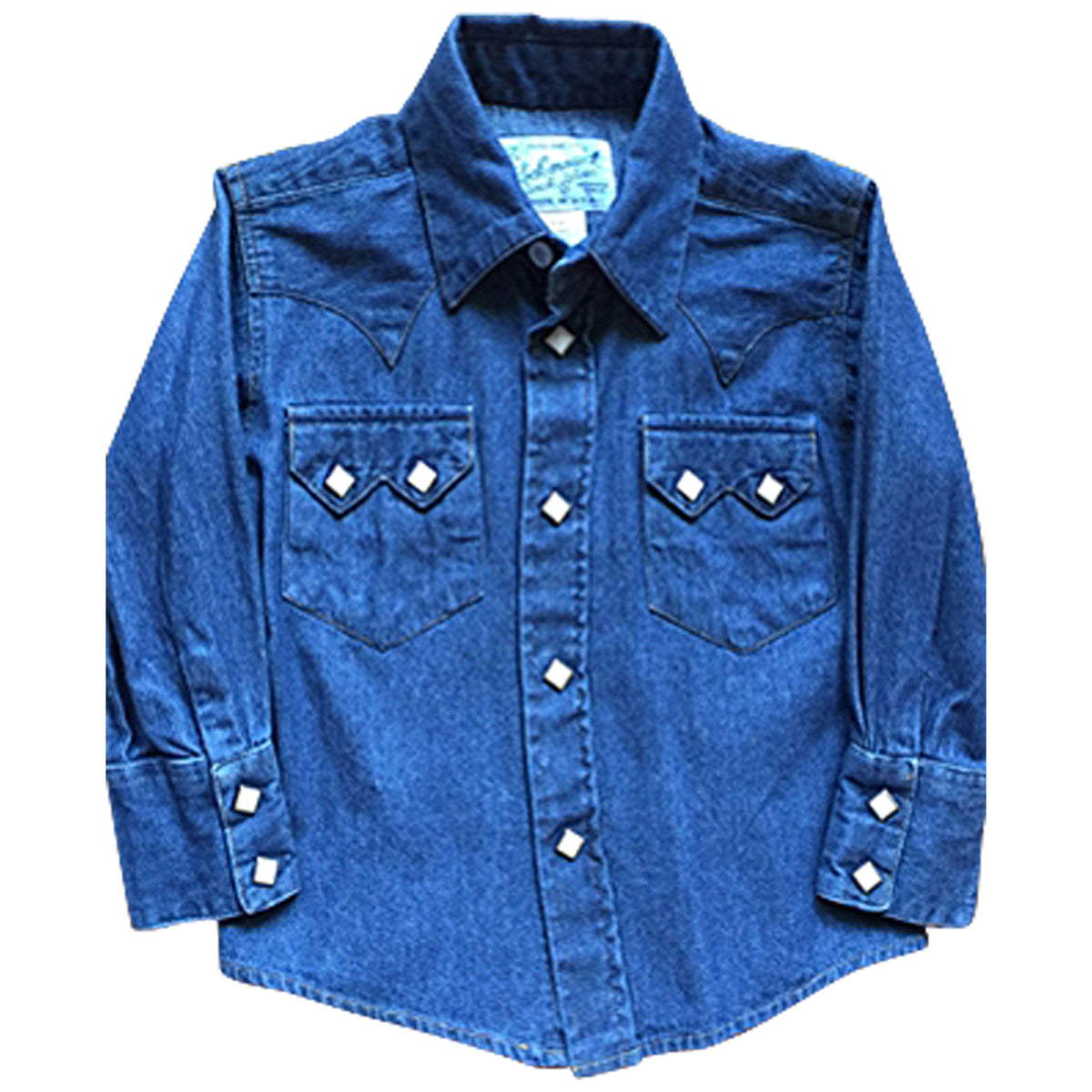 Kid's Classic Stonewashed Denim Western Shirt - Rockmount