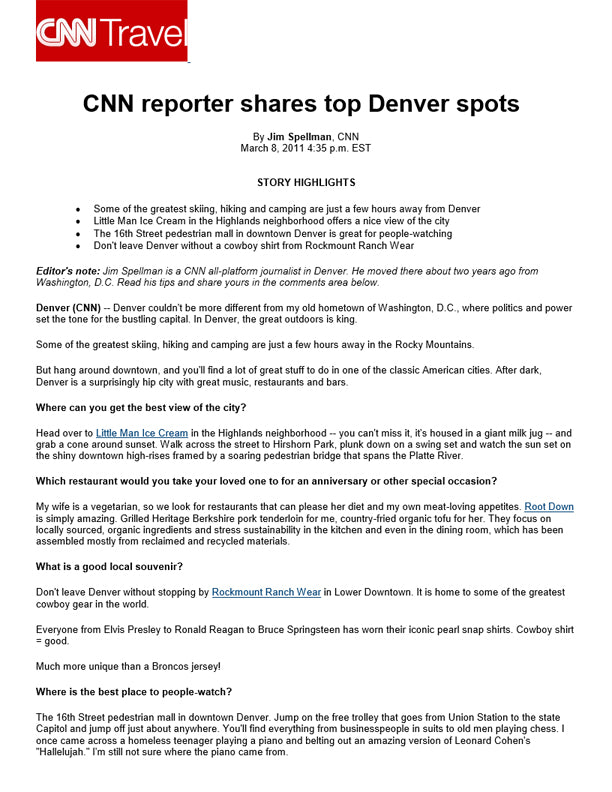 CNN - Reporter Shares Top Denver Spot