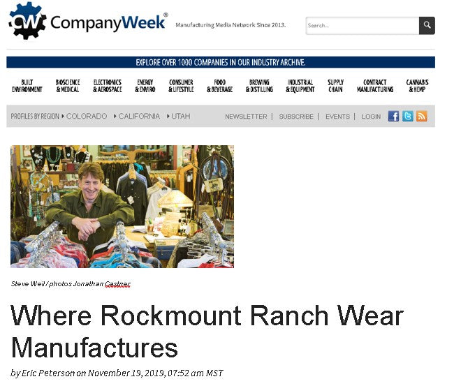 Company Week - Where Rockmount Ranch Wear Manufactures
