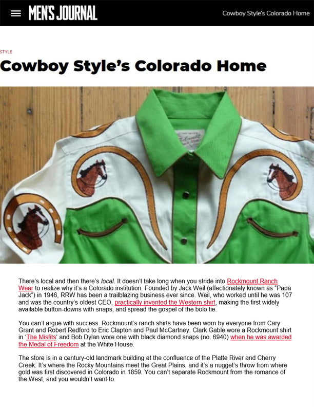 Men's Journal - Cowboy Style's Colorado Home