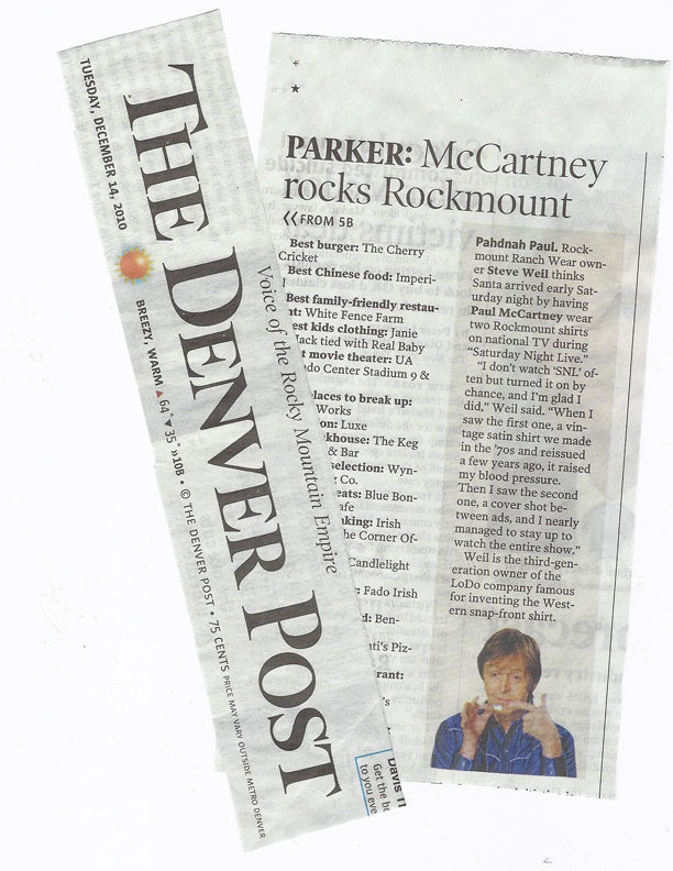 The Denver Post - McCartney Rocks Rockmount