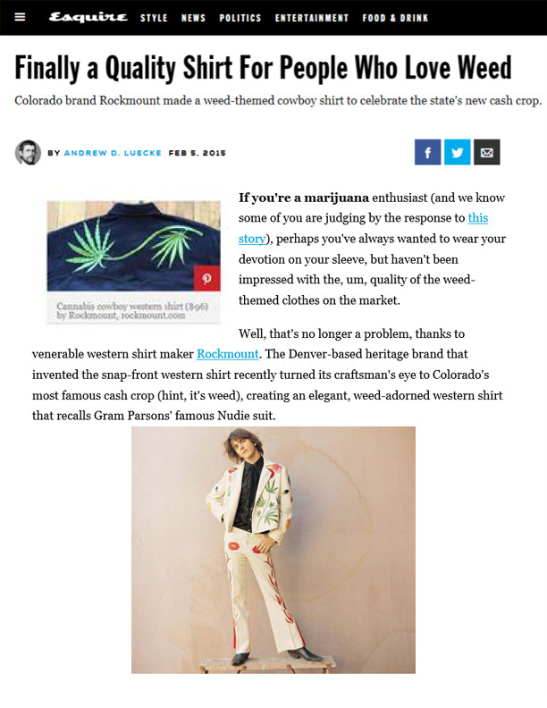 Esquire - Finally a Quality Shirt for People Who Love Weed