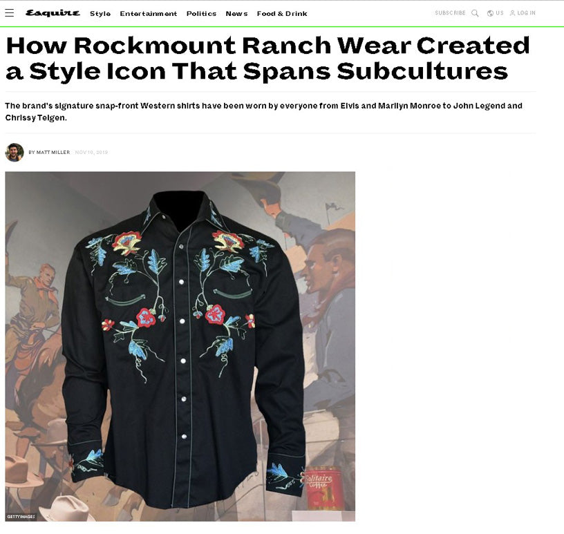 Esquire - How Rockmount Ranch Wear Created a Style Icon that Spans Sub